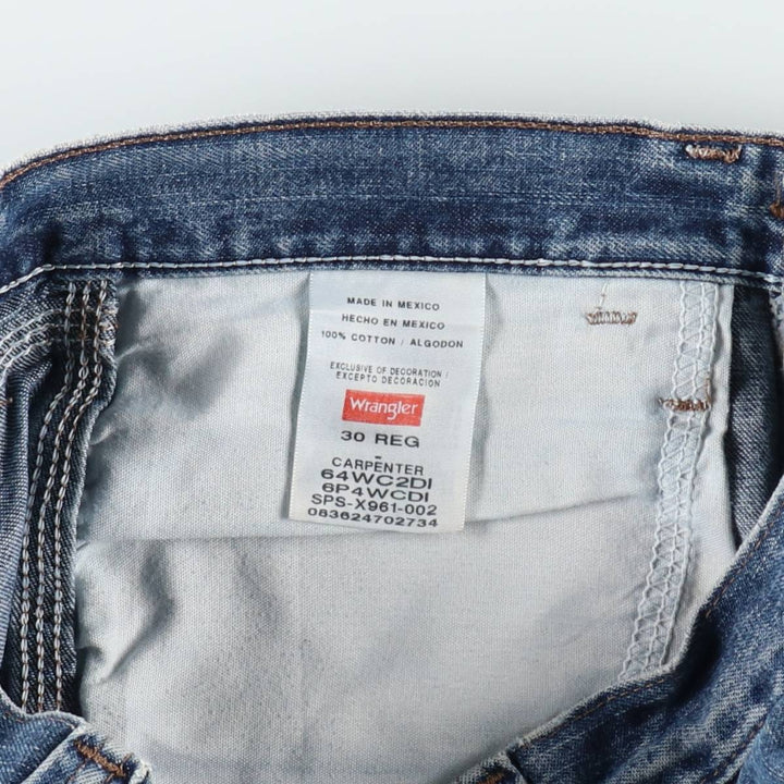 Wrangler CARPENTER Denim Painter Shorts, Women's XL (equivalent to W31) cotton blue type Vintage Second Hand