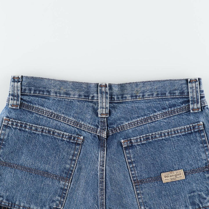 Wrangler CARPENTER Denim Painter Shorts, Women's XL (equivalent to W31) cotton blue type Vintage Second Hand