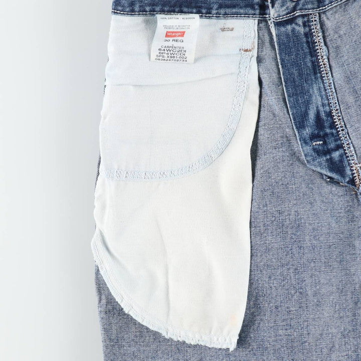 Wrangler CARPENTER Denim Painter Shorts, Women's XL (equivalent to W31) cotton blue type Vintage Second Hand