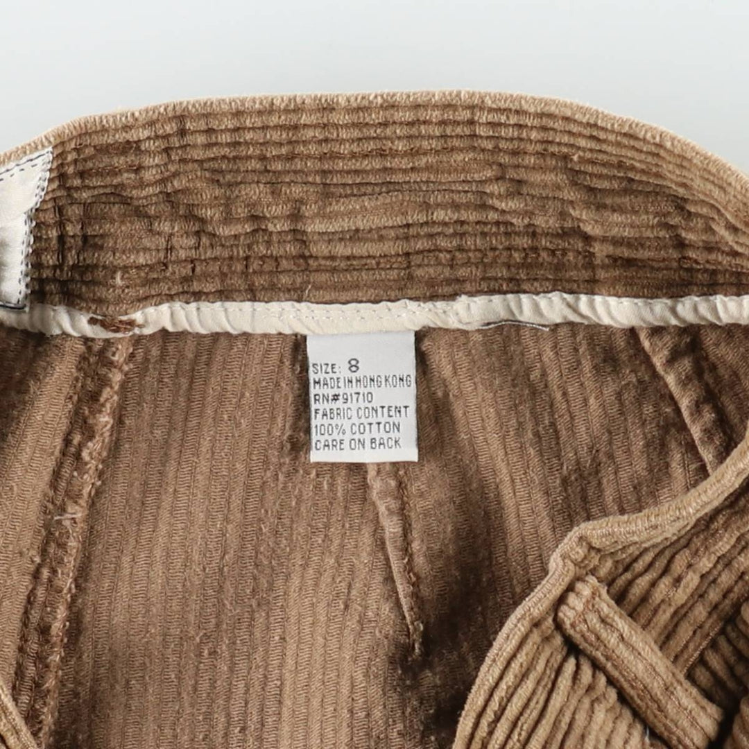 Rafaella Two-Pleat Corduroy Shorts, Women's Size L (equivalent to W28) cotton beige type brown Vintage Second Hand