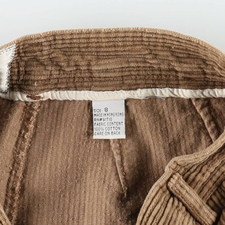 Rafaella Two-Pleat Corduroy Shorts, Women's Size L (equivalent to W28) cotton beige type brown Vintage Second Hand
