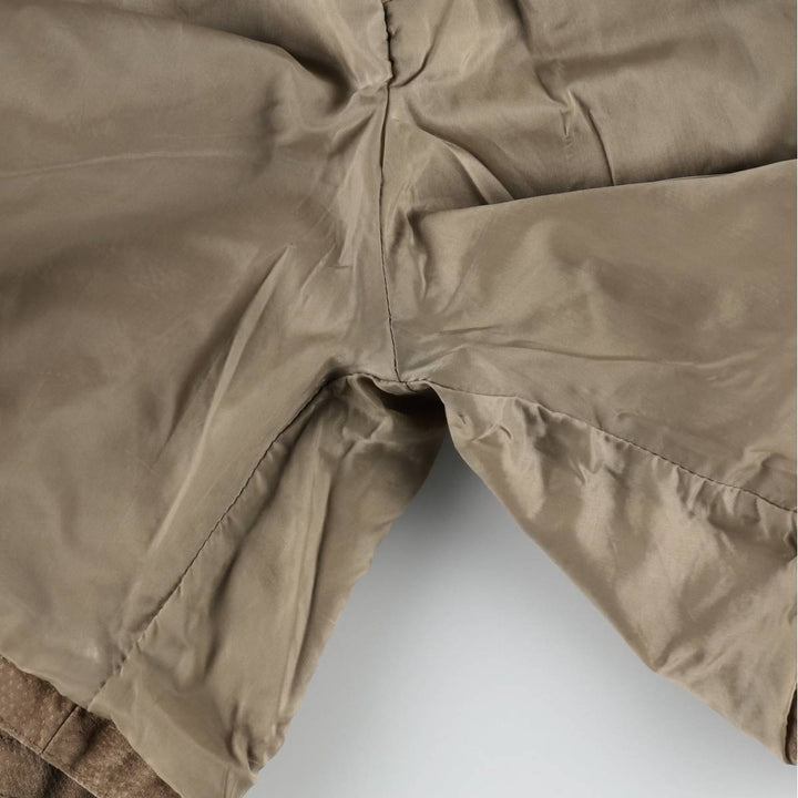 90'S GLOBAL IDENTITY G-III Two-Pleat Suede Leather Shorts, Women's Size L (equivalent to W27), Vintage genuine leather brown type Vintage Second Hand