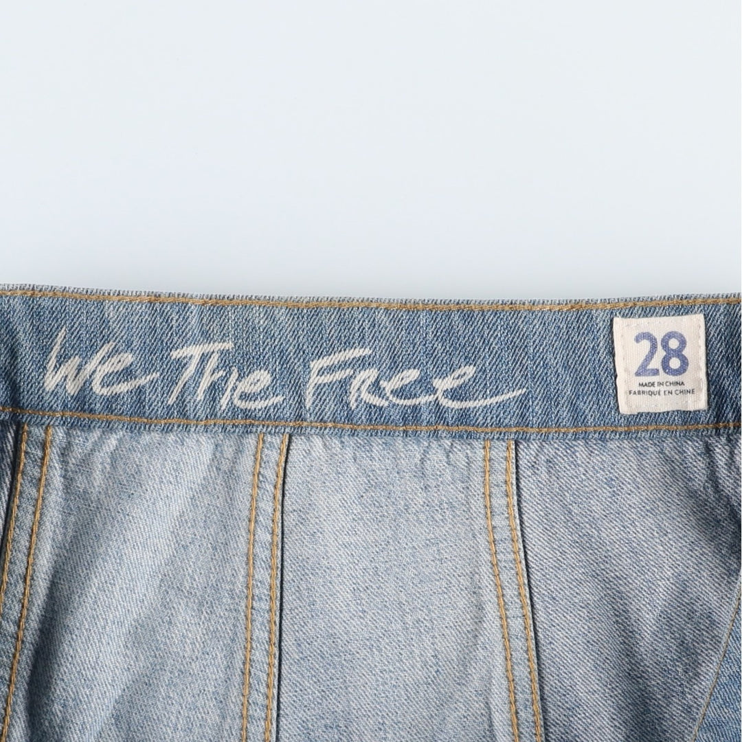 We The Free Cut-off Patchwork Bootcut Denim Pants, Women's XL (equivalent to W32) cotton blue type Vintage Second Hand