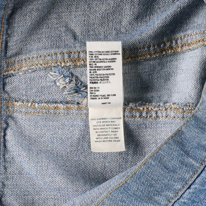 We The Free Cut-off Patchwork Bootcut Denim Pants, Women's XL (equivalent to W32) cotton blue type Vintage Second Hand