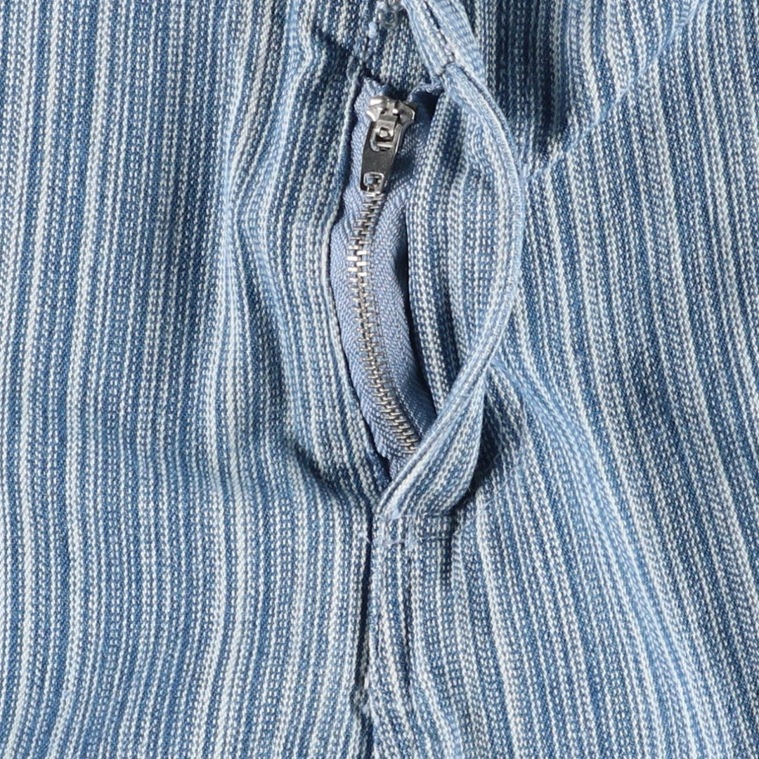 Emory Park Stripe Pattern Flare Cut Denim Pants, Women's XL (equivalent to W32) cotton blue type Vintage Second Hand