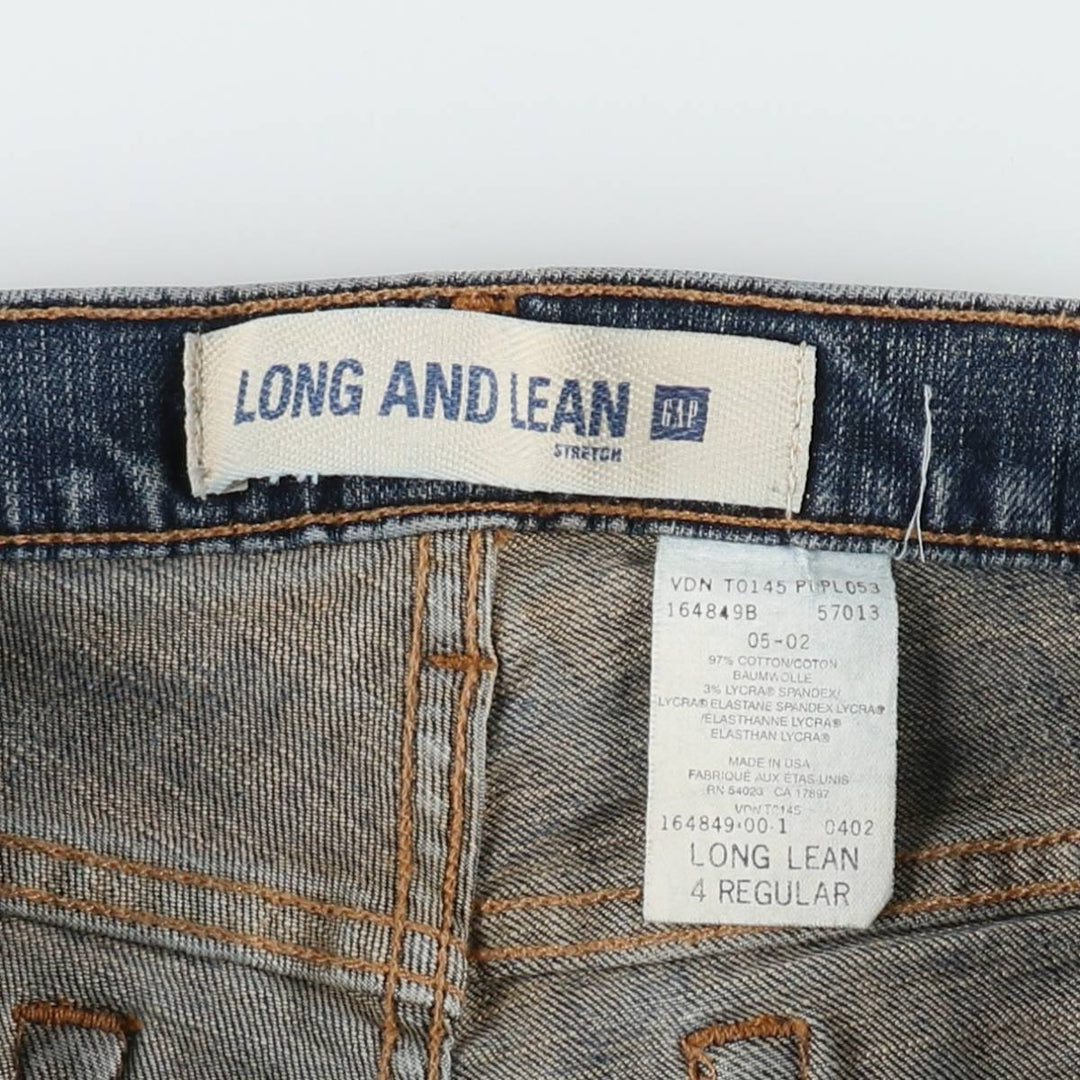 2000'S GAP LONG AND LERN flared denim pants, made in the USA, women's size L (equivalent to W30). cotton blue type Vintage Second Hand