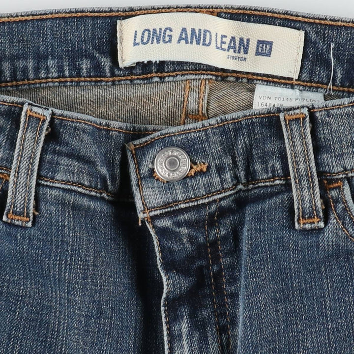 2000'S GAP LONG AND LERN flared denim pants, made in the USA, women's size L (equivalent to W30). cotton blue type Vintage Second Hand