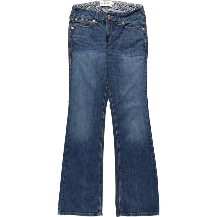 ARIAT REAL DENIM Flare Cut Denim Pants, Women's Size L (equivalent to W30) cotton blue type Vintage Second Hand