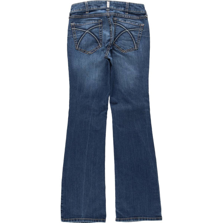 ARIAT REAL DENIM Flare Cut Denim Pants, Women's Size L (equivalent to W30) cotton blue type Vintage Second Hand
