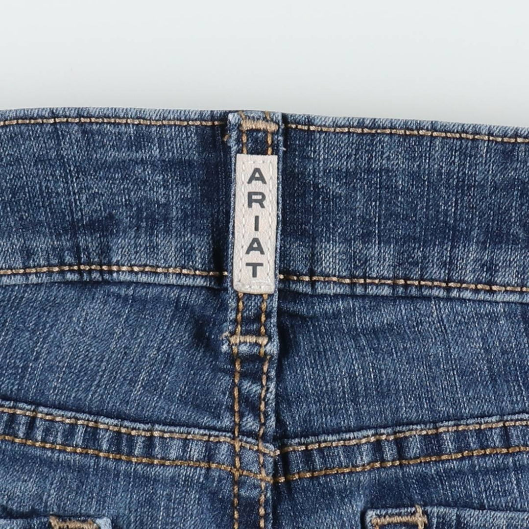 ARIAT REAL DENIM Flare Cut Denim Pants, Women's Size L (equivalent to W30) cotton blue type Vintage Second Hand