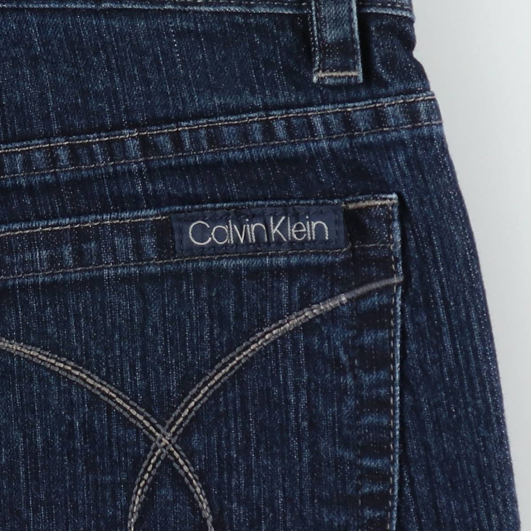2000'S Calvin Klein Jeans Flare Cut Denim Pants, Women's XL (equivalent to W32) cotton navy blue type Vintage Second Hand