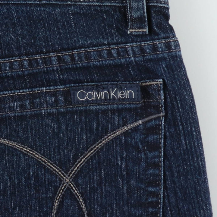 2000'S Calvin Klein Jeans Flare Cut Denim Pants, Women's XL (equivalent to W32) cotton navy blue type Vintage Second Hand