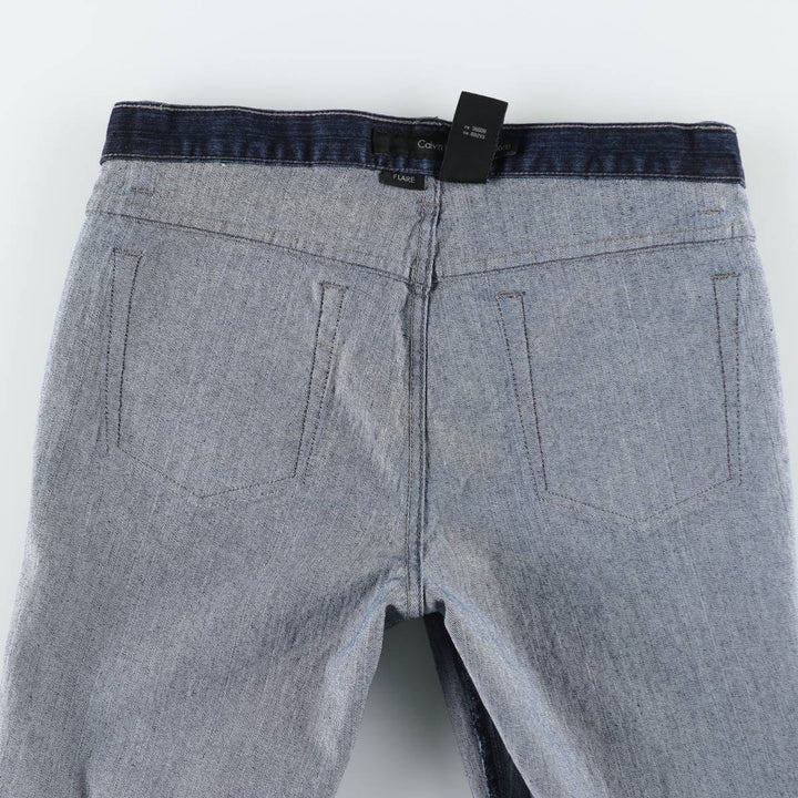 2000'S Calvin Klein Jeans Flare Cut Denim Pants, Women's XL (equivalent to W32) cotton navy blue type Vintage Second Hand