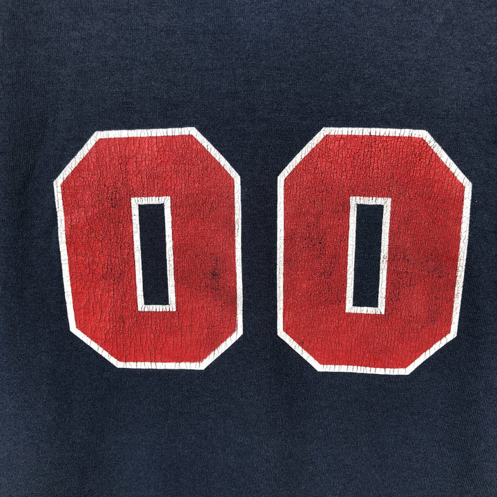 90'S Fruit of the Loom printed T-shirt, made in the USA, men's size L, vintage cotton navy blue type Vintage Second Hand