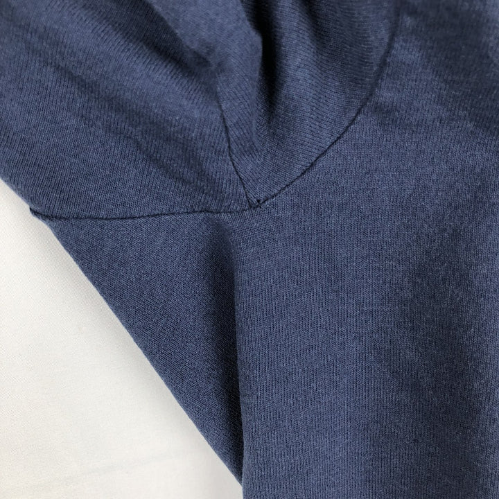 90'S Fruit of the Loom printed T-shirt, made in the USA, men's size L, vintage cotton navy blue type Vintage Second Hand
