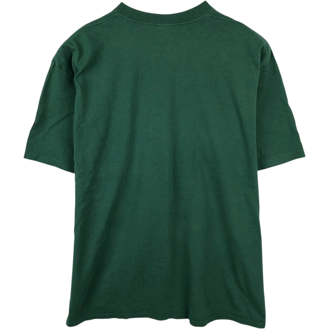 90'S Starter NFL Green Bay Packers Large Print Logo T-Shirt, Made in USA, Men's XL equivalent, Vintage cotton Green type dark green Vintage Second Hand
