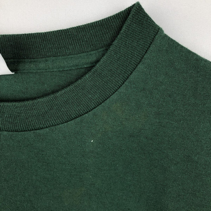 90'S Starter NFL Green Bay Packers Large Print Logo T-Shirt, Made in USA, Men's XL equivalent, Vintage cotton Green type dark green Vintage Second Hand