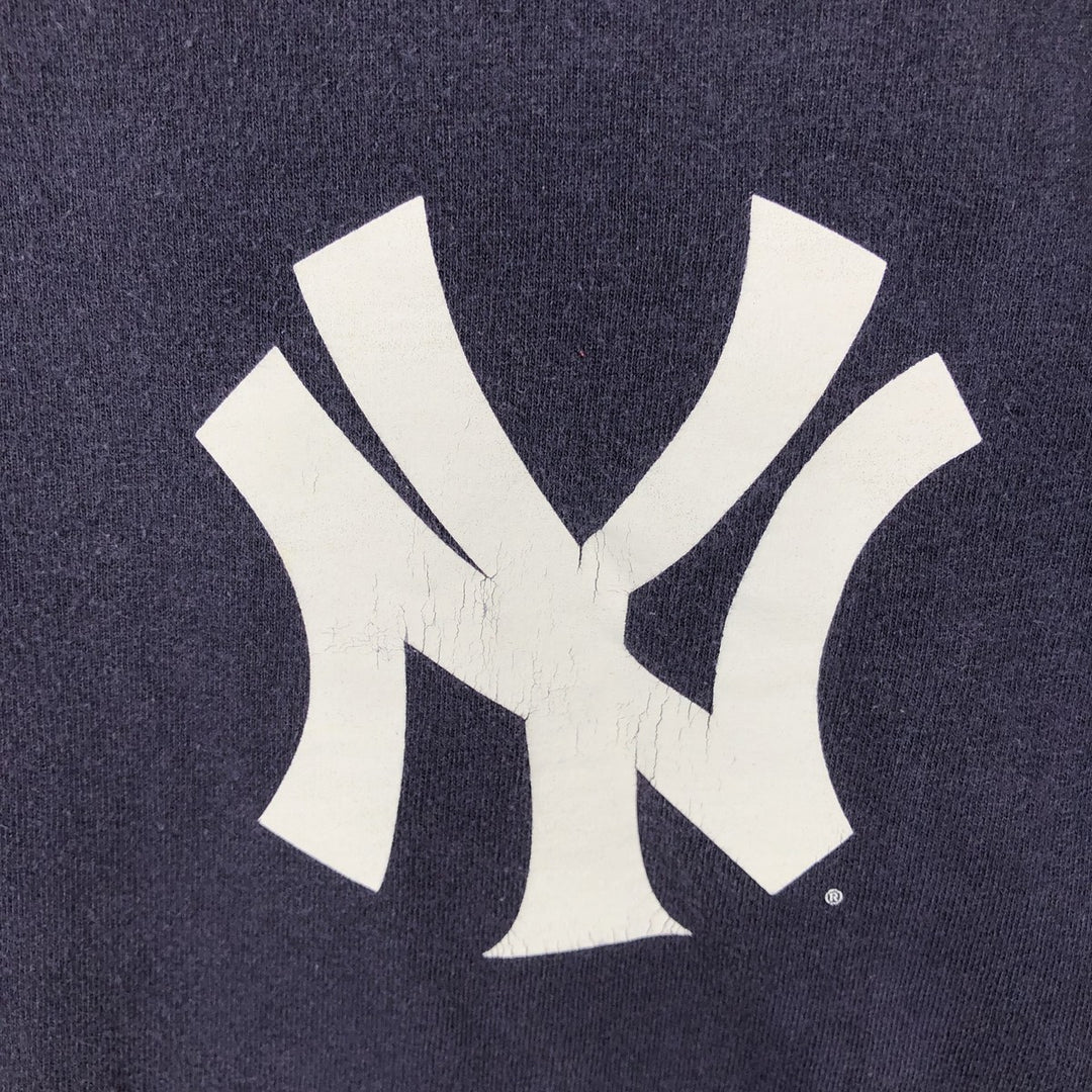 90s-00'S Majestic MLB New York Yankees sports print T-shirt, men's size L equivalent, vintage. cotton navy blue type Vintage Second Hand