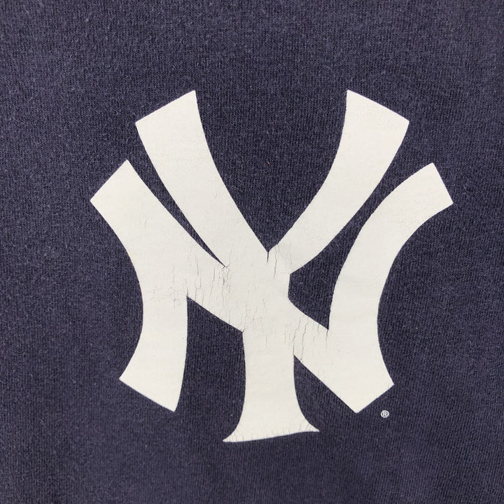 90s-00'S Majestic MLB New York Yankees sports print T-shirt, men's size L equivalent, vintage. cotton navy blue type Vintage Second Hand