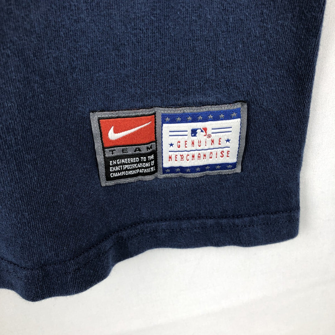 2000'S Nike Team MLB Boston Red Sox Logo Print T-Shirt, Men's Size S (approx.) cotton navy blue type Vintage Second Hand