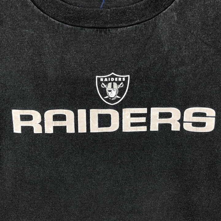 Reebok NFL Las Vegas Raiders logo print T-shirt, men's size XL (approx.) unclear black type Vintage Second Hand