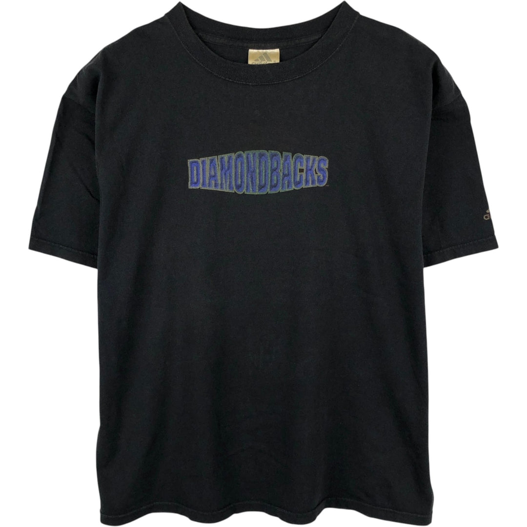 2000'S Adidas MLB Arizona Diamondbacks Logo Print T-Shirt (Men's Size L) cotton black type Vintage Second Hand