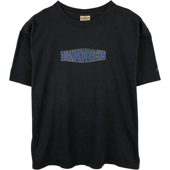 2000'S Adidas MLB Arizona Diamondbacks Logo Print T-Shirt (Men's Size L) cotton black type Vintage Second Hand