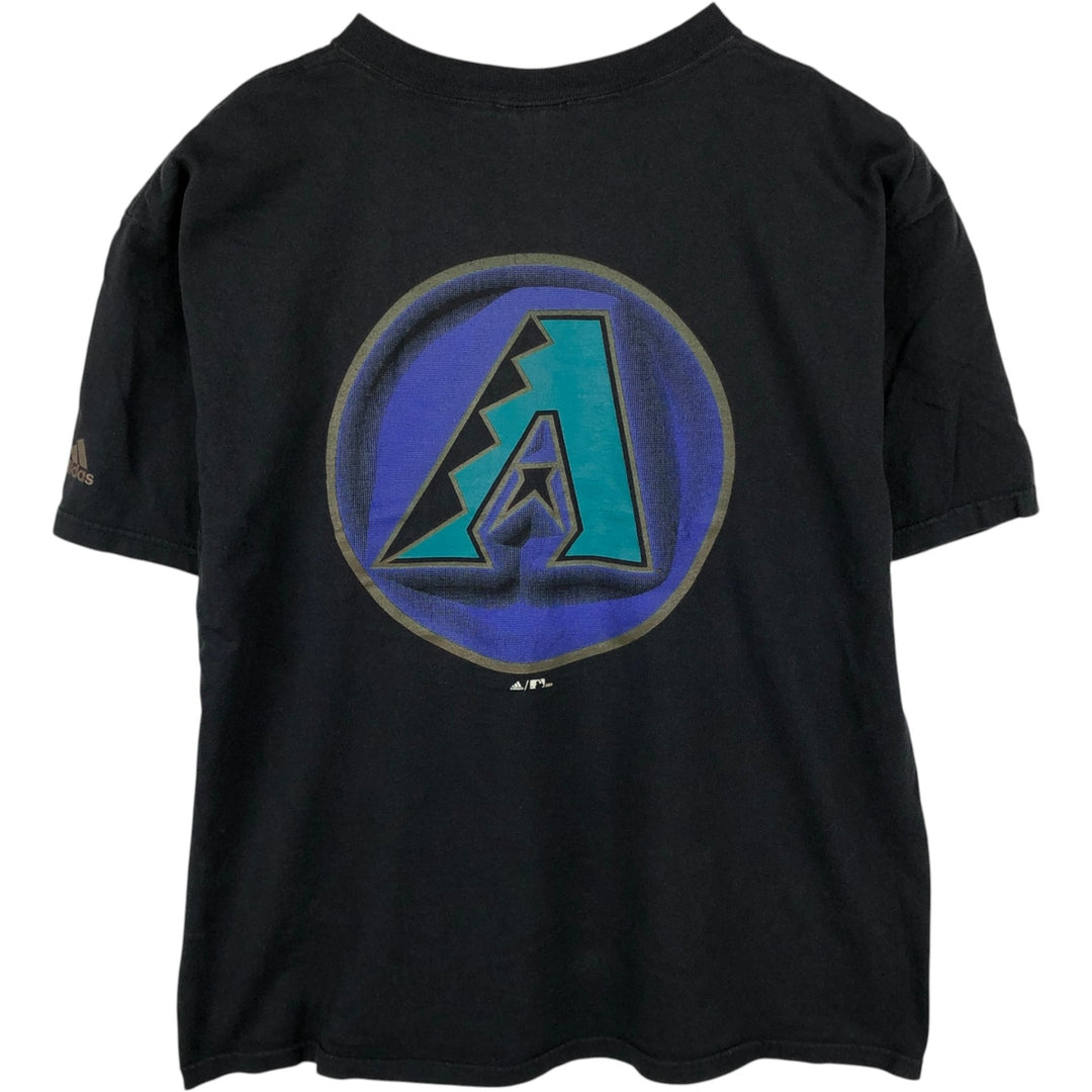 2000'S Adidas MLB Arizona Diamondbacks Logo Print T-Shirt (Men's Size L) cotton black type Vintage Second Hand