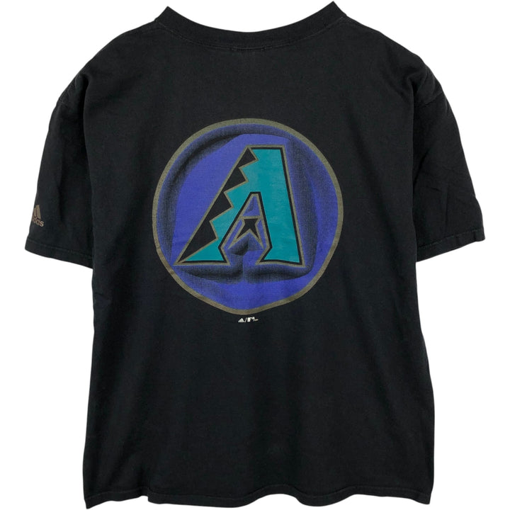 2000'S Adidas MLB Arizona Diamondbacks Logo Print T-Shirt (Men's Size L) cotton black type Vintage Second Hand