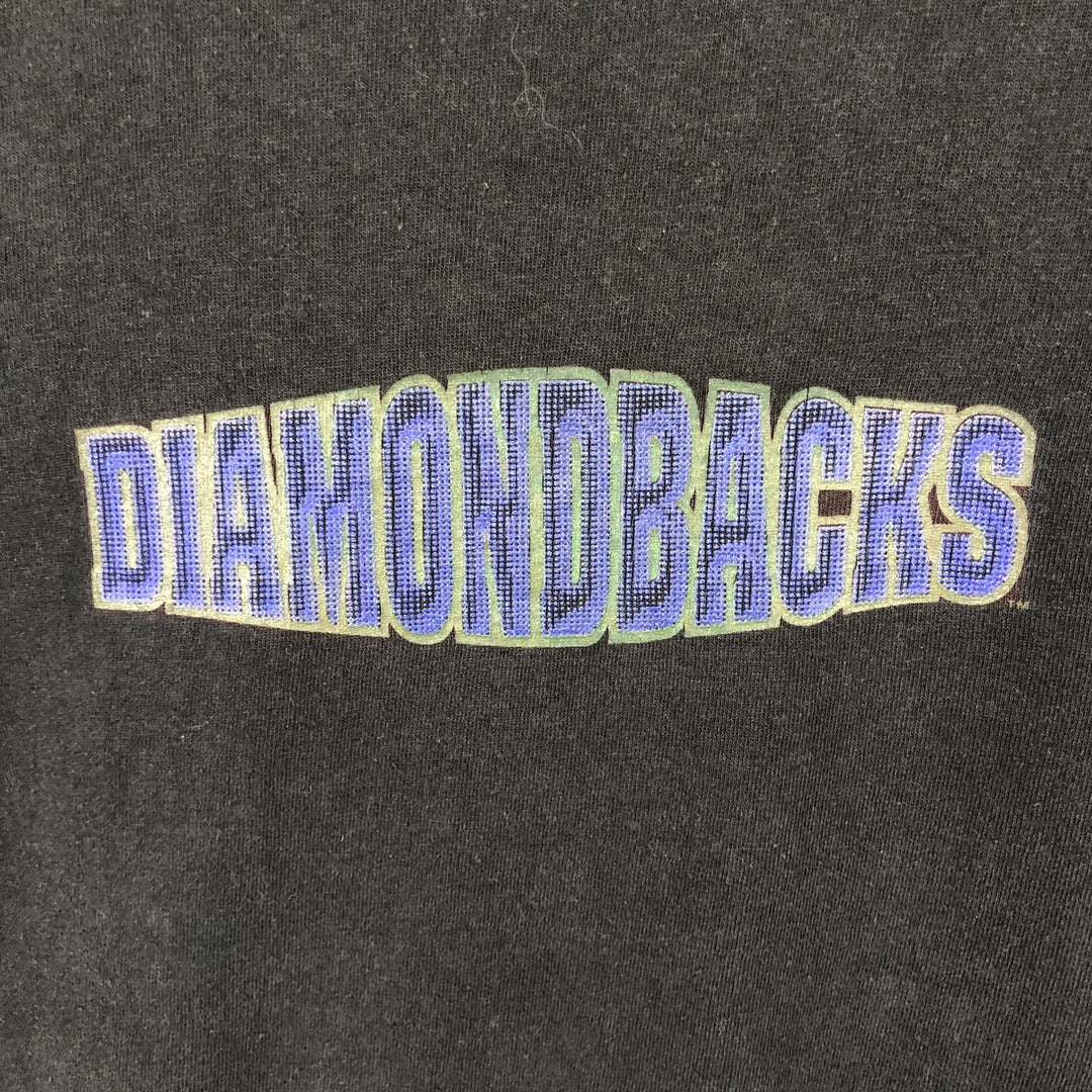 2000'S Adidas MLB Arizona Diamondbacks Logo Print T-Shirt (Men's Size L) cotton black type Vintage Second Hand