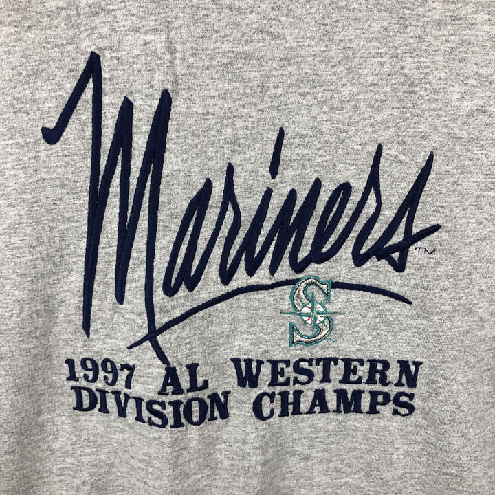 90'S LEGENDS MLB SEATTLE MARINERS Sports T-Shirt, Made in USA, Men's Size L (approx.), Vintage cotton gray type Vintage Second Hand