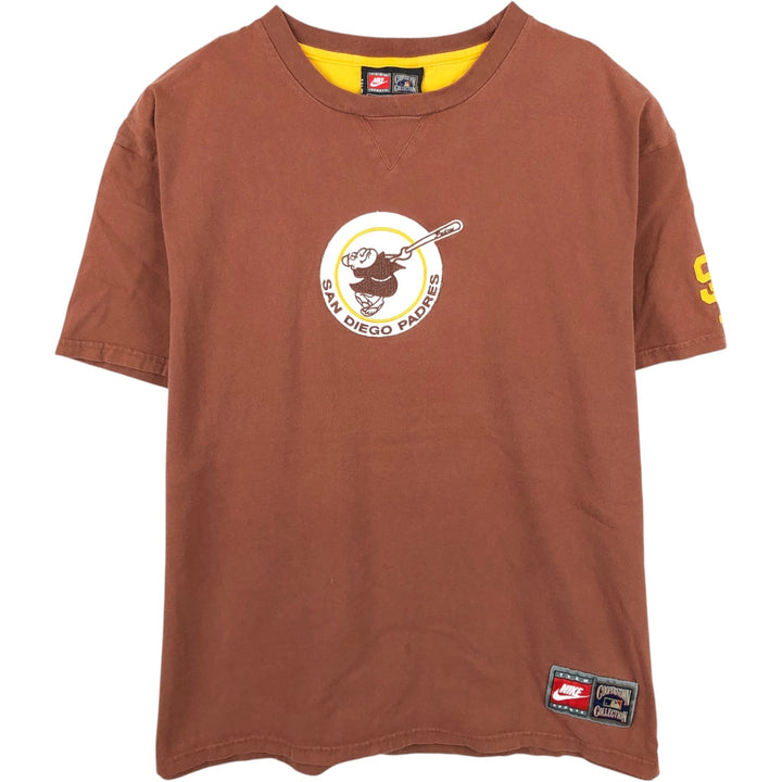 2000'S Nike Team Sports MLB San Diego Padres sports t-shirt, men's size M (approx.) cotton brown type Vintage Second Hand