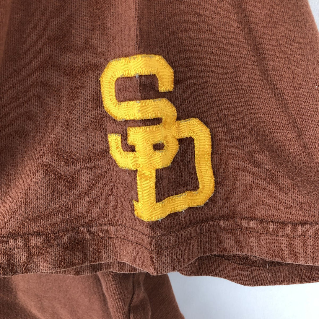 2000'S Nike Team Sports MLB San Diego Padres sports t-shirt, men's size M (approx.) cotton brown type Vintage Second Hand