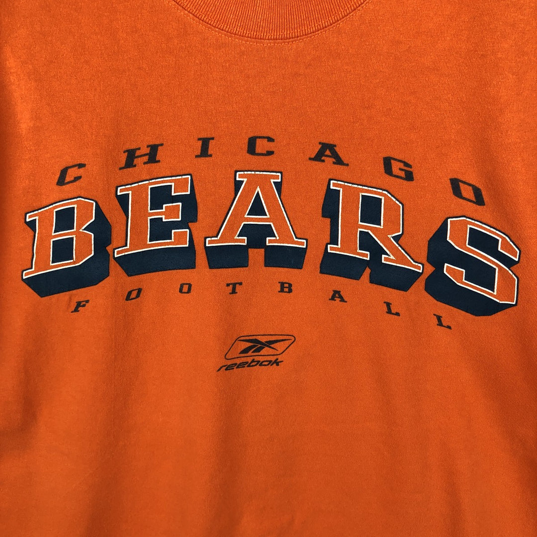 2000'S Reebok NFL Chicago Bears Logo Print T-Shirt (Men's Size M) cotton orange type Vintage Second Hand
