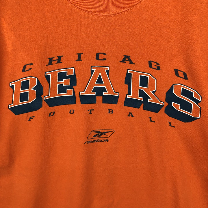 2000'S Reebok NFL Chicago Bears Logo Print T-Shirt (Men's Size M) cotton orange type Vintage Second Hand