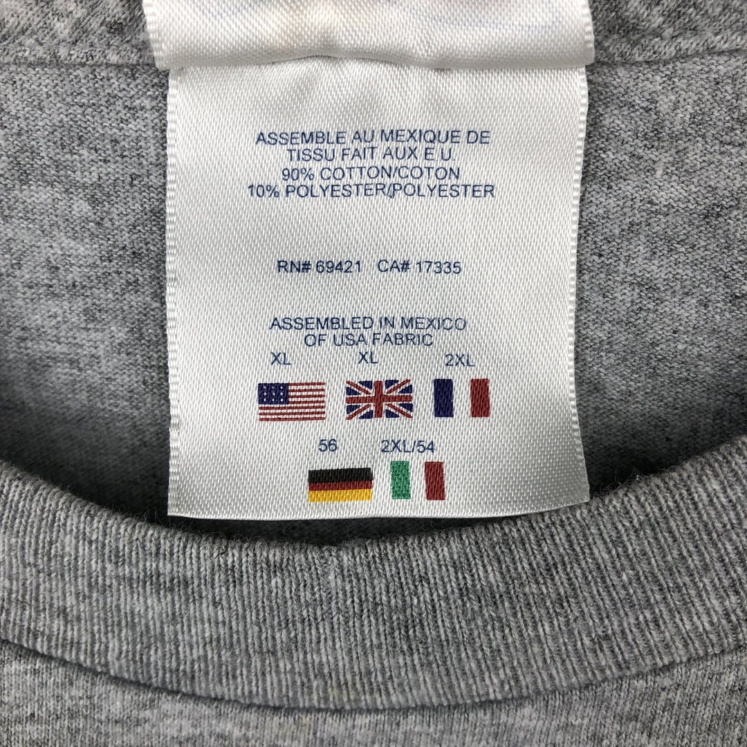 Reebok sports print t-shirt, men's size XL. cotton gray type Vintage Second Hand