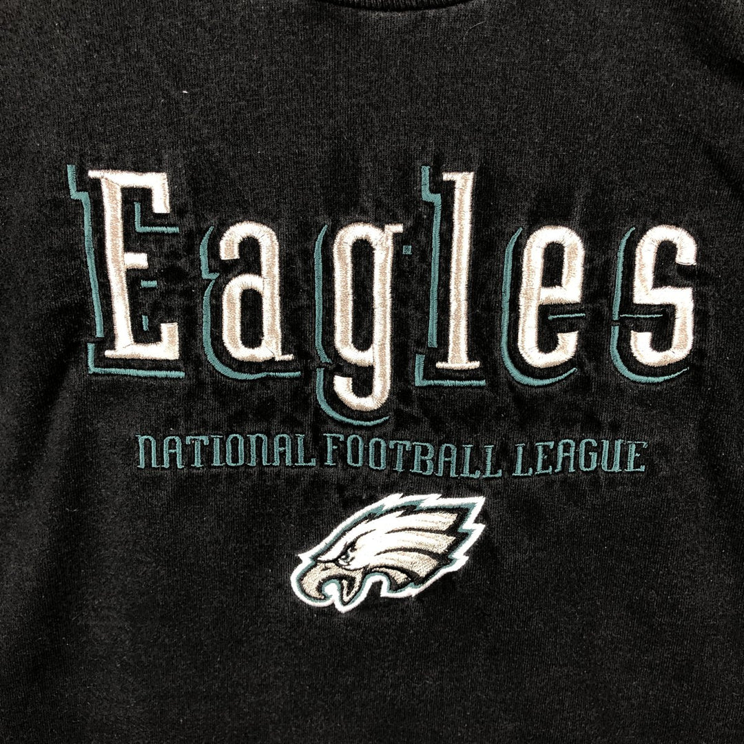 90'S Fruit of the Loom NFL Philadelphia Eagles Logo T-Shirt, Men's Size L (approx.) cotton black type Vintage Second Hand
