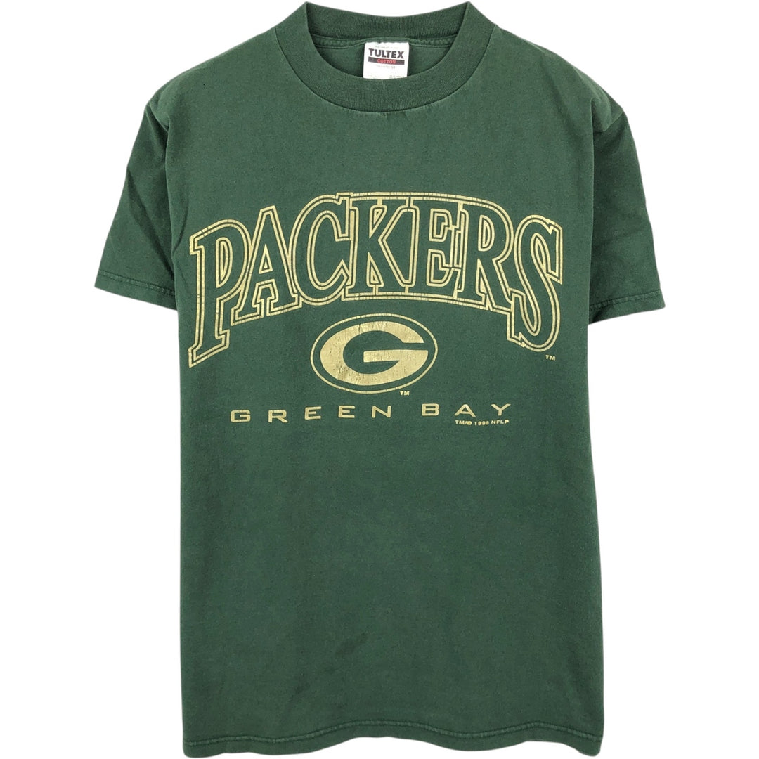 90'S TULTEX NFL GREEN BAY PACKERS Logo Print T-Shirt, Men's Size M (approx.), Vintage cotton Green type dark green Vintage Second Hand