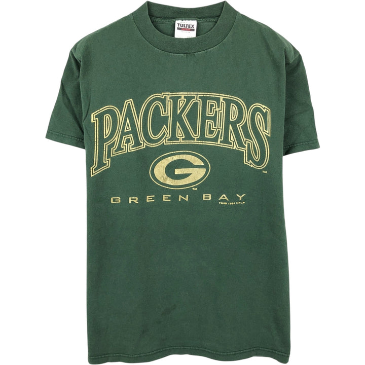 90'S TULTEX NFL GREEN BAY PACKERS Logo Print T-Shirt, Men's Size M (approx.), Vintage cotton Green type dark green Vintage Second Hand