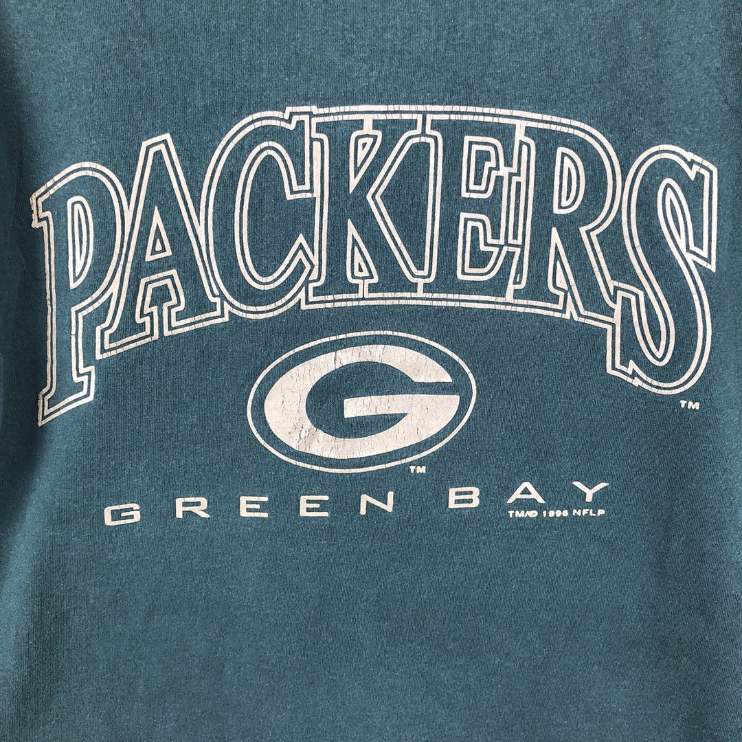90'S TULTEX NFL GREEN BAY PACKERS Logo Print T-Shirt, Men's Size M (approx.), Vintage cotton Green type dark green Vintage Second Hand