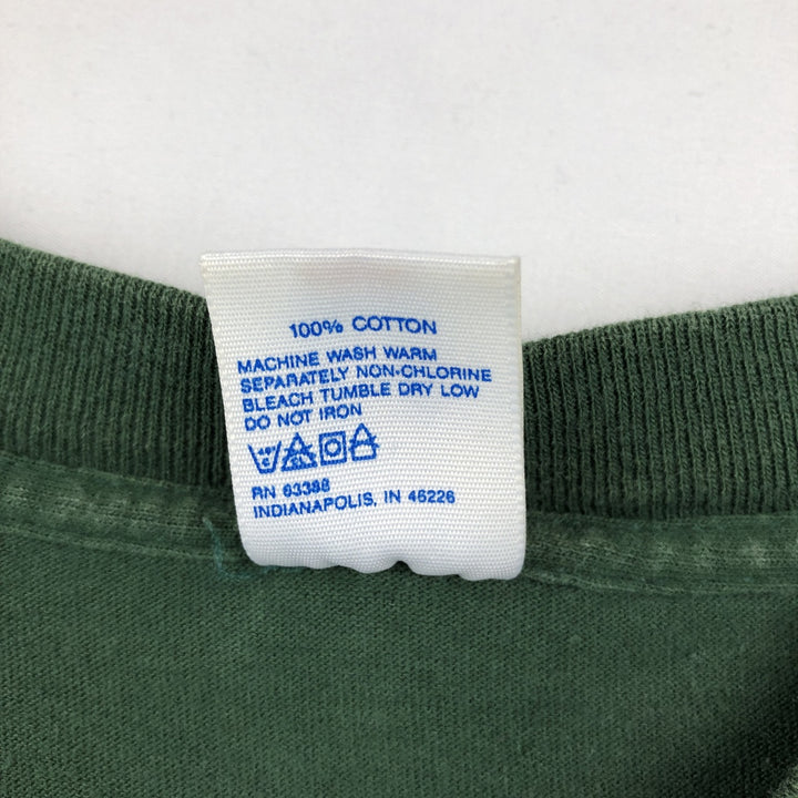 90'S Logo 7 NFL Green Bay Packers sports print T-shirt, Made in USA, Men's size M (approx.) cotton Green type dark green Vintage Second Hand