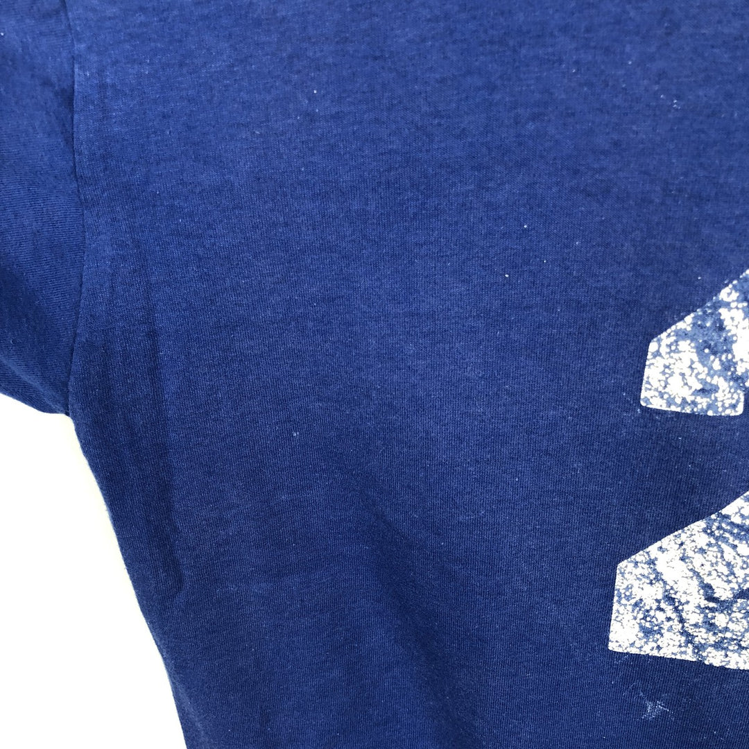 90'S Russell Los Angeles Dodgers MLB V-neck Logo Print T-Shirt, Made in USA, Men's Size M (Equivalent), Vintage polyester blue type Vintage Second Hand
