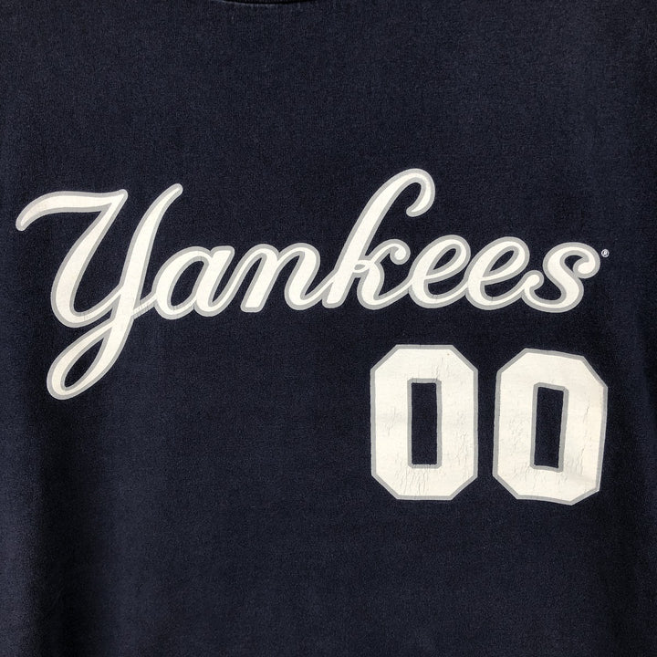 90'S Majestic MLB New York Yankees Sports Print T-Shirt, Made in USA, Men's XL equivalent, Vintage cotton navy blue type Vintage Second Hand