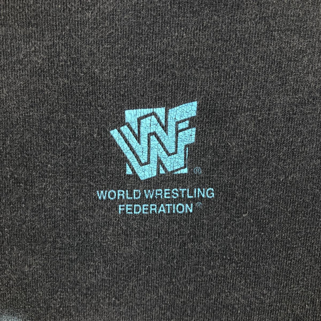 ~90'S STONE COLD Skull Pattern Pro Wrestling Sports Print T-Shirt Men's Size M (Vintage) unclear navy blue type Vintage Second Hand