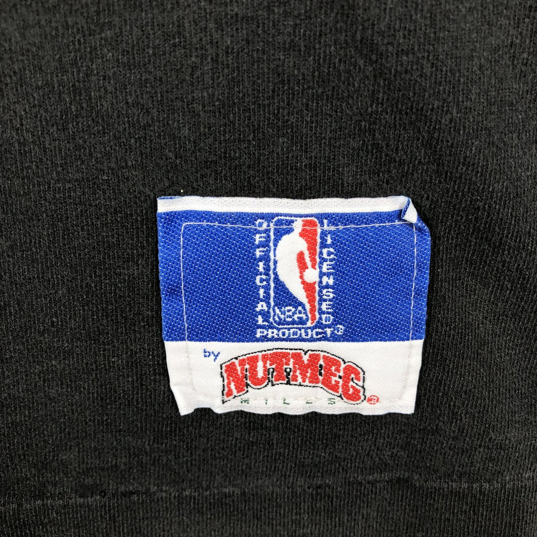 90'S NUTMEG NBA CHICAGO BULLS Sports T-Shirt, Made in USA, Men's Size M (approx.), Vintage cotton black type Vintage Second Hand