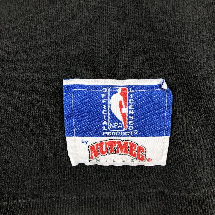 90'S NUTMEG NBA CHICAGO BULLS Sports T-Shirt, Made in USA, Men's Size M (approx.), Vintage cotton black type Vintage Second Hand