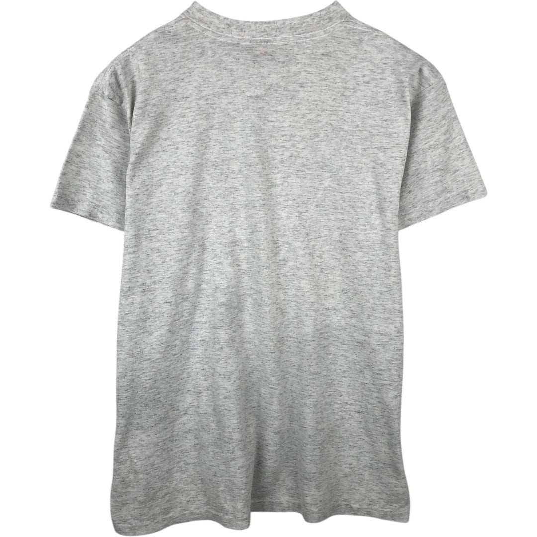 90'S TSI Floral College T-Shirt, Made in USA, Men's Size M (Equivalent), Vintage unclear gray type Vintage Second Hand
