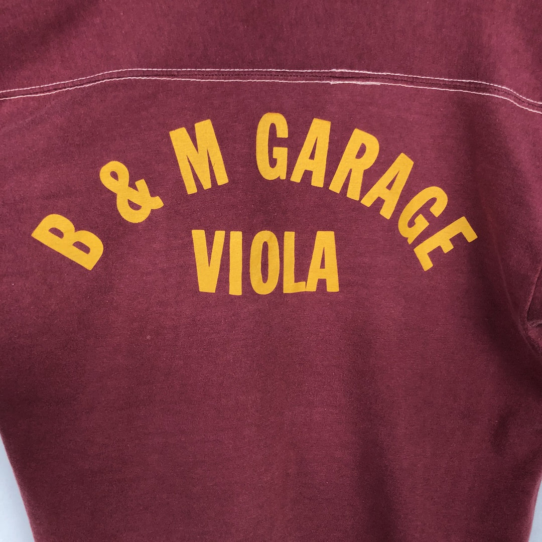 1980'S H.WOLF AND SONS Football T-shirt, Made in USA, Men's Size M (approx.), Vintage cotton wine-red Vintage Second Hand