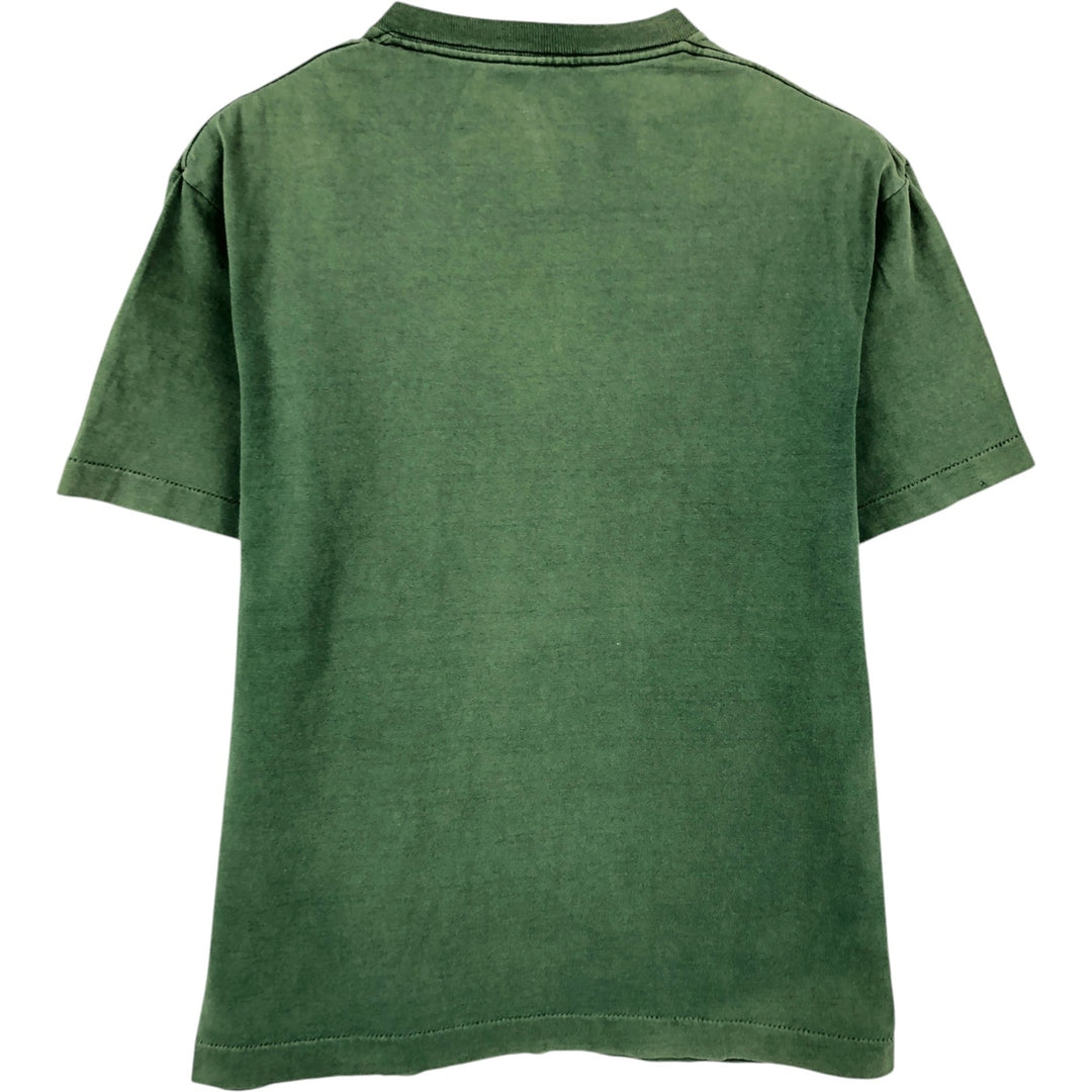 1990'S OLYMPUS MICHIGAN STATE (Michigan State University) College T-shirt, Made in USA, Men's Size L (approx.), Vintage cotton Green type dark green Vintage Second Hand