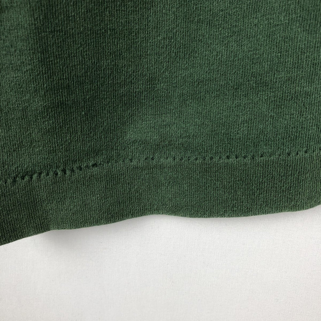 1990'S OLYMPUS MICHIGAN STATE (Michigan State University) College T-shirt, Made in USA, Men's Size L (approx.), Vintage cotton Green type dark green Vintage Second Hand